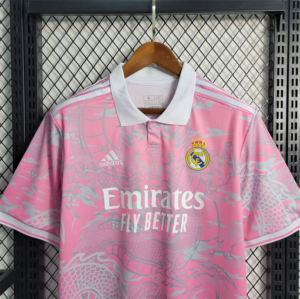 Maillot Real Madrid Polo Réal Madrid Dragon Rose 2025/2026