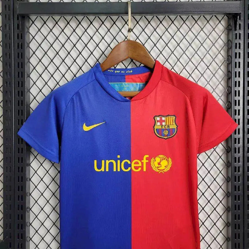 Maillot Enfant FC Barcelone Rétro Domicile 2008/2009 — vue 3